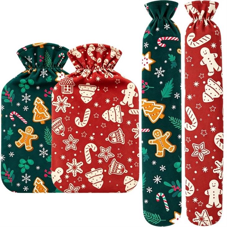 2L High Quality Winter Hot Water Bag Rubber Hot Water Bottles Long Cover